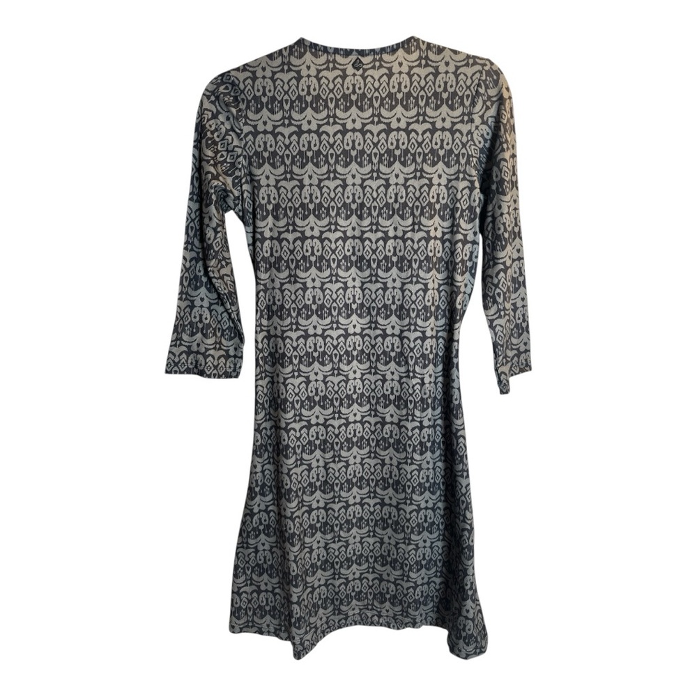 Prana Black Sheath Dress V-Neck 3/4 Sleeve - Picture 7 of 10